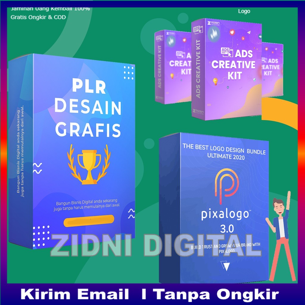 PLR Desain Grafis - Ads Kit V1 Dan V2 - Pixalogo V3 Terbaik