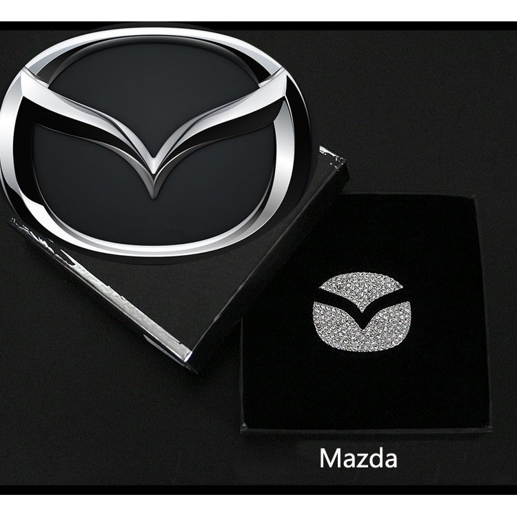 Roda kemudi mobil logo stiker dekorasi berlian Aksesoris Mobil for Mazda 2 3 Axela Atenza CX3 CX4 CX5 CX7 CX9