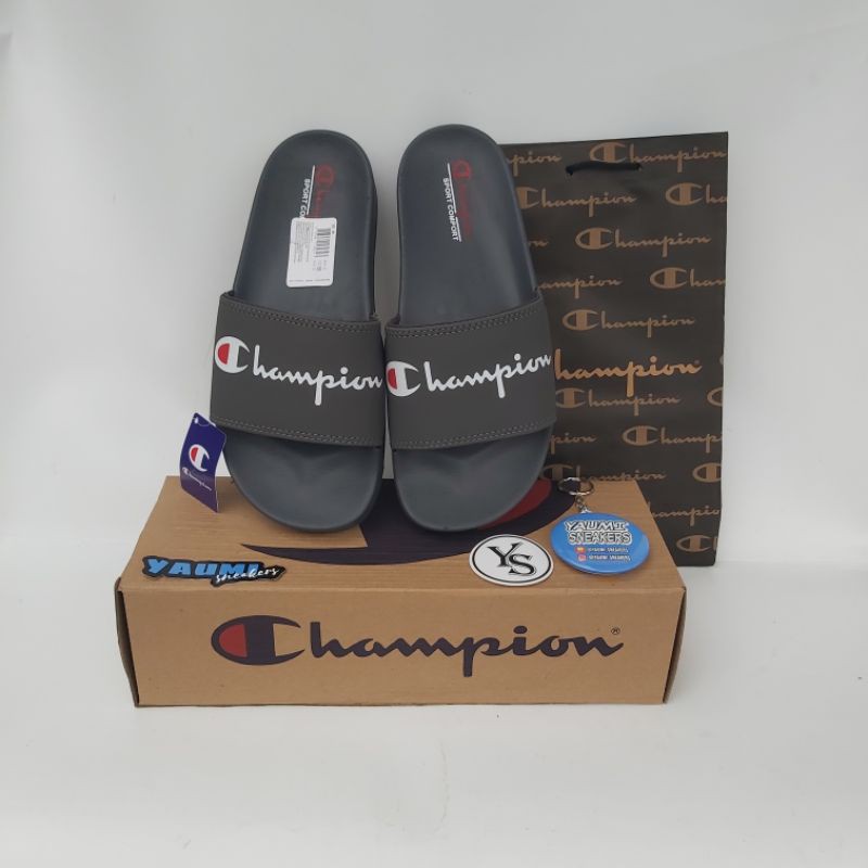 SANDAL SLOP CHAMPI0NN PRIA PREMIUM-GREY WHITE