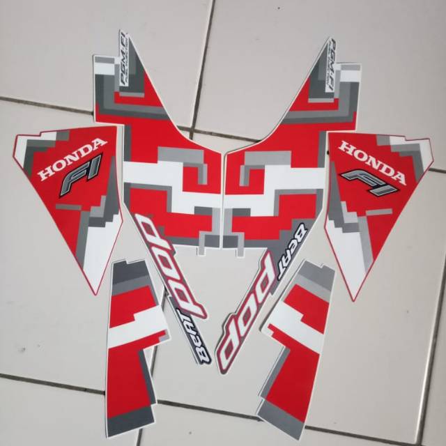 Stiker striping Honda beat pop 2015