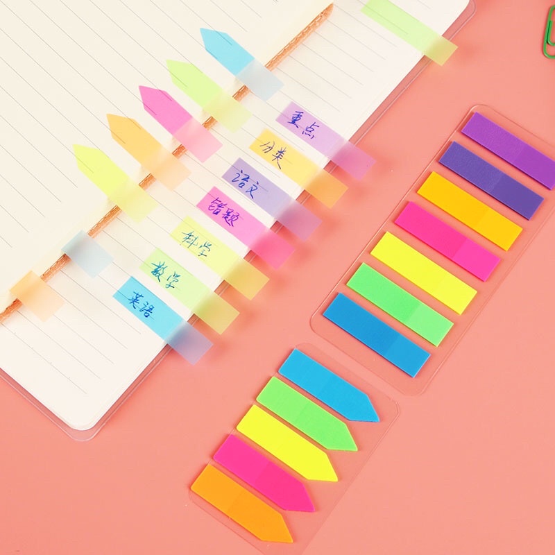 

INDEX MARK / PENANDA ATAU PEMBATAS | STICKY NOTES LABEL | MEMO STICK WARNA WARNI WATER PROOF 5 COLOUR ATAU 7 COLOUR