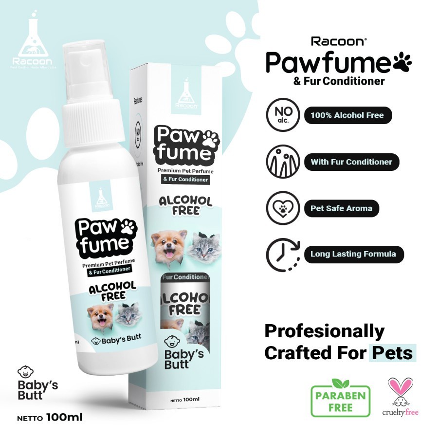 Pawfume Racoon Parfum Anabul  / Parfum Anjing / Parfum Kucing Bebas Alkohol dan Aman Parfum Binatang Peliharaan 100ml