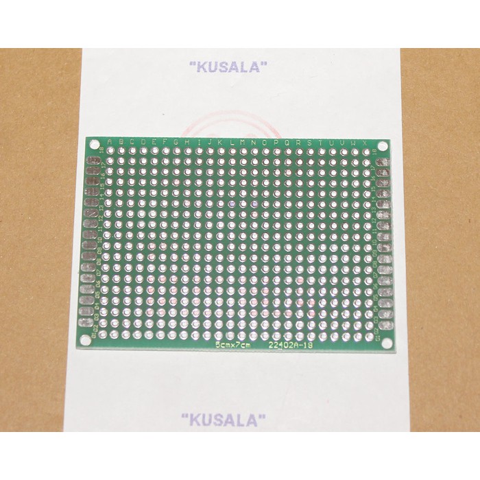 PCB Lubang Fiber 5 x 7 cm / PCB Lubang Double Layer