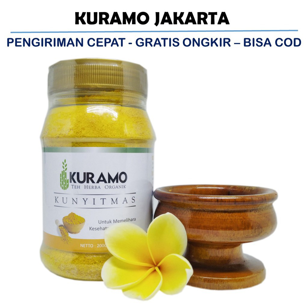 Kuramo Kunyit Mas Original | Asam Lambung | Penambah Nafsu Makan | Obat Herbal Alami 200g | Pandanus-2