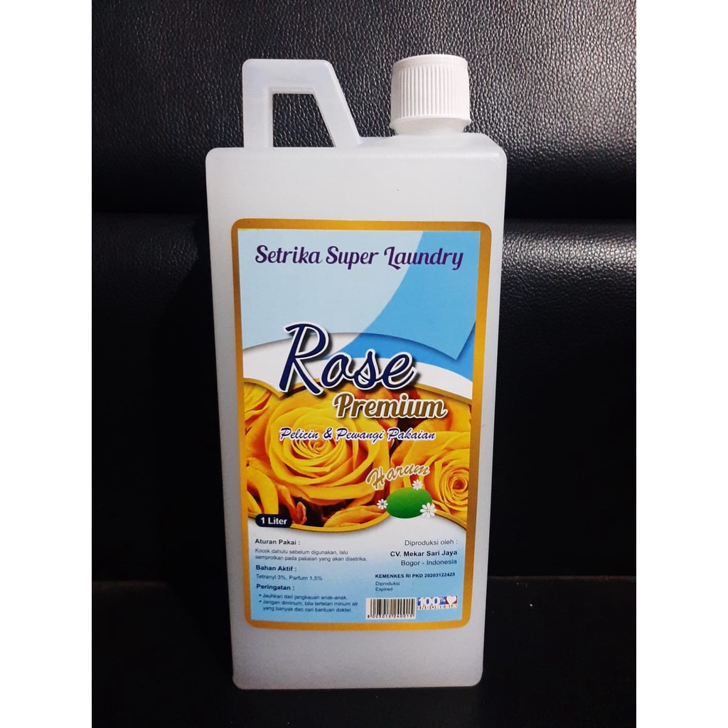 Paket 5 Pcs Pewangi Pakaian Pelicin Setrika Rose Premium Super Laundry Pelembut 1 Liter