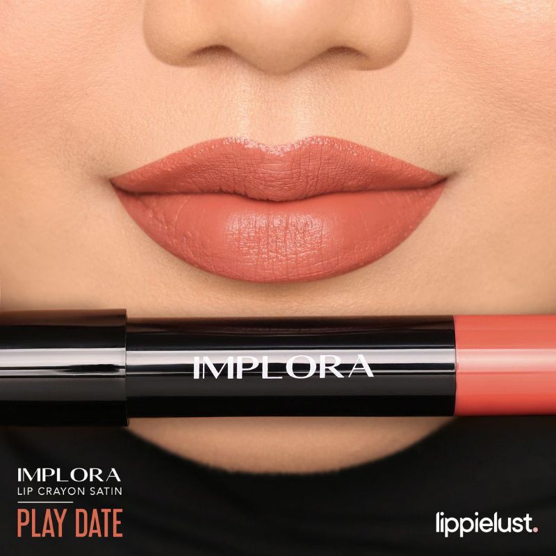 (BISA COD) New Implora Lip Crayon Satin Lip Stick Bibir