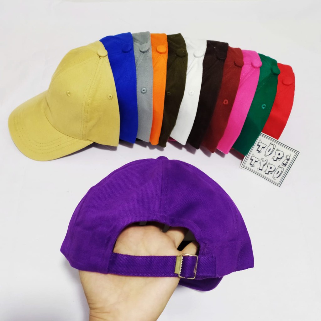 Topi Baseball Polos Anak - Anak / Balita Usia 1-8 Tahun Unisex