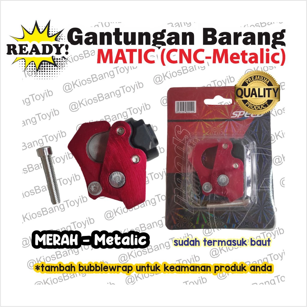 Gantungan Barang Matic Bebek Robot CNC 4 Warna Beat Vario Nmax Scoopy Mio Supra Jupiter Vega