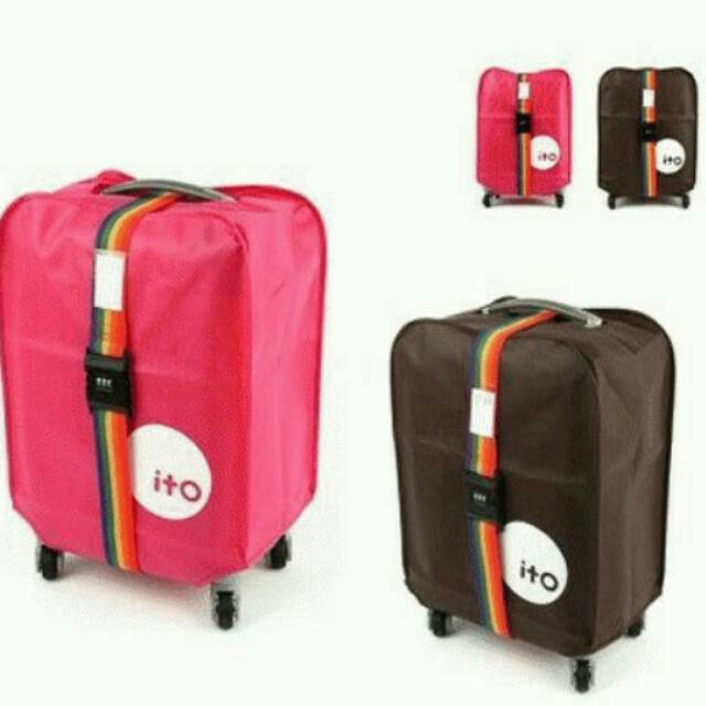 Luggage cover Ito 24inch free Belt / pelingung koper dengan belt