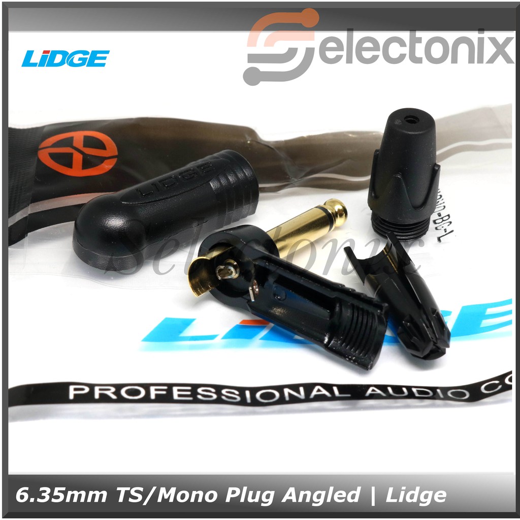 Jack Audio 1/4&quot; TS-Mono Angled | Lidge [TS-BG-L]