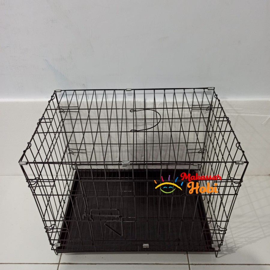 Kandang Besi Lipat 500A Pet Cage Hewan Kucing Anjing Hamster Dog 50cm