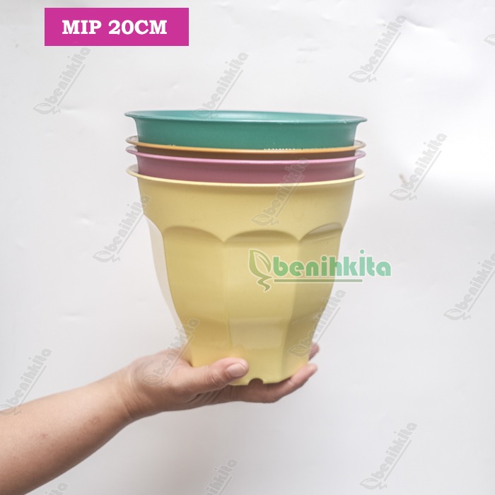 Pot Bunga Tinggi Warna 20cm - MIP