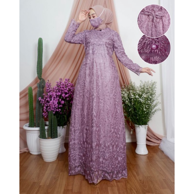 RB✓Gamis Soraya✓Gamis Tulle Modern/Gamis Pesta/Gamis Tulle/Gamis Modern