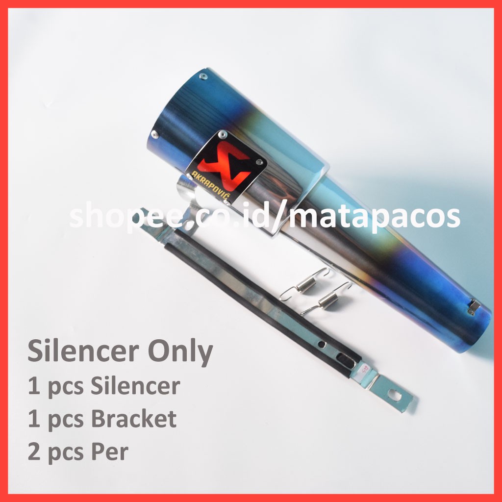 Silencer Knalpot Racing Akrapovic Gelas Half Blue