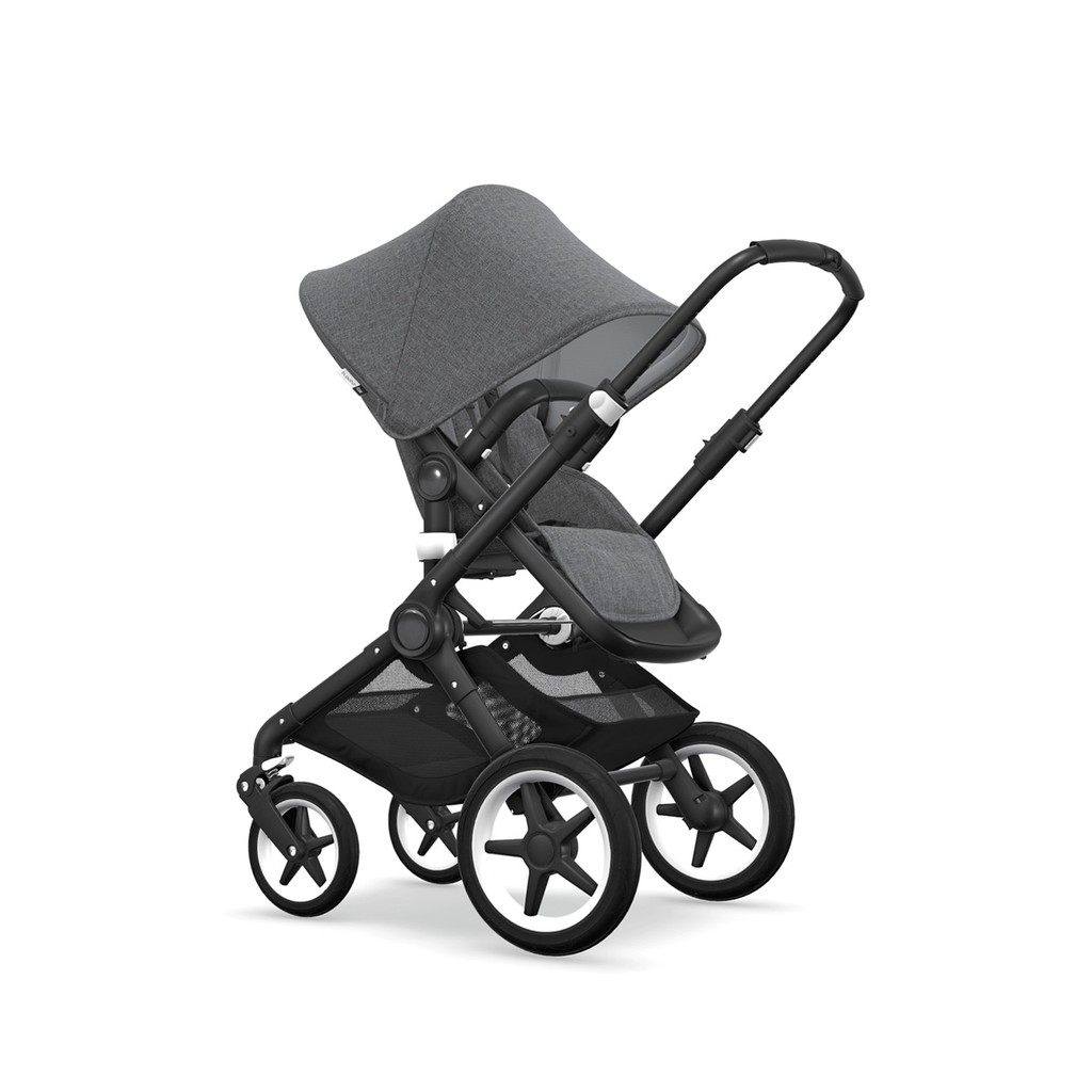 Bugaboo Complete Stroller Fox Black Grey Melange Grey Melange Shopee Indonesia