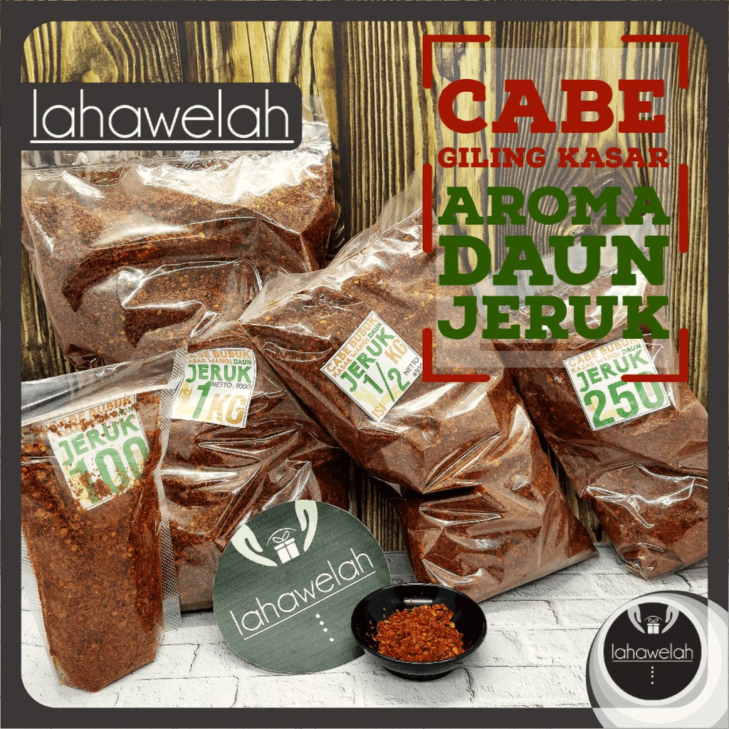 

p4yu Bumbu Bubuk CABE WANGI JERUK 250gr Gilingan Kasar Serbaguna by Lahawelah