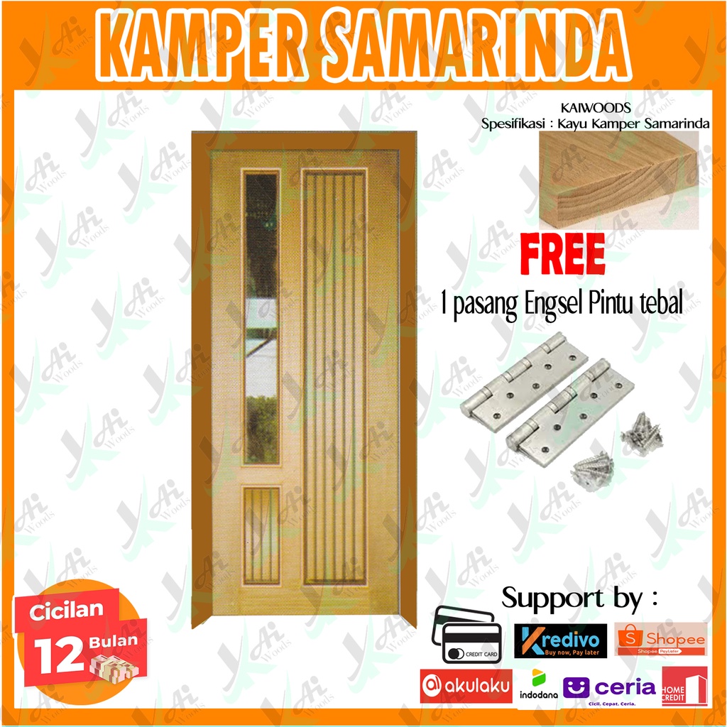 Kusen dan Daun Pintu Kayu Kamper Samarinda Oven