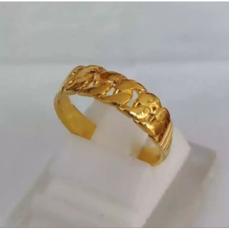 Cincin Rantai Replika Emas Asli