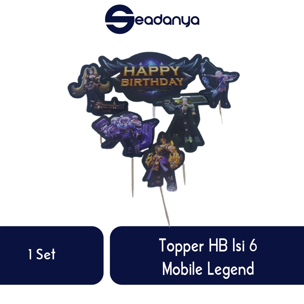 

Topper HB Isi 6 Mobile Legend/Topper Mobile Legend/Mobile Legend/Hiasan Cake/Aksesoris Kue Ulang Tahun/Aksesoris Cake/Aksesoris Kue Ulang Tahun