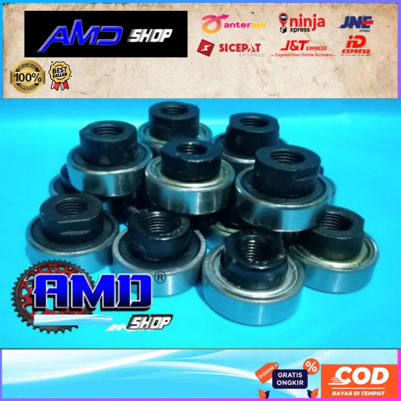 kones bubut + bearing6000 kones bubut Japan Bearing Klaker/Hub Laher As 3/8 Kunci 15 depan belakang