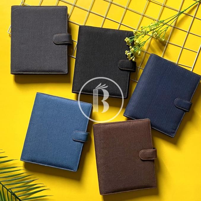 

((BISA COD)) Binder READY bahan Jeans 20ring A5 26ring B5 PROMOKode 2576