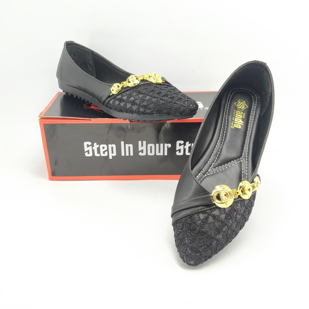 Sepatu Flat Shoes Wanita Pansus Ballerina Andis SR06