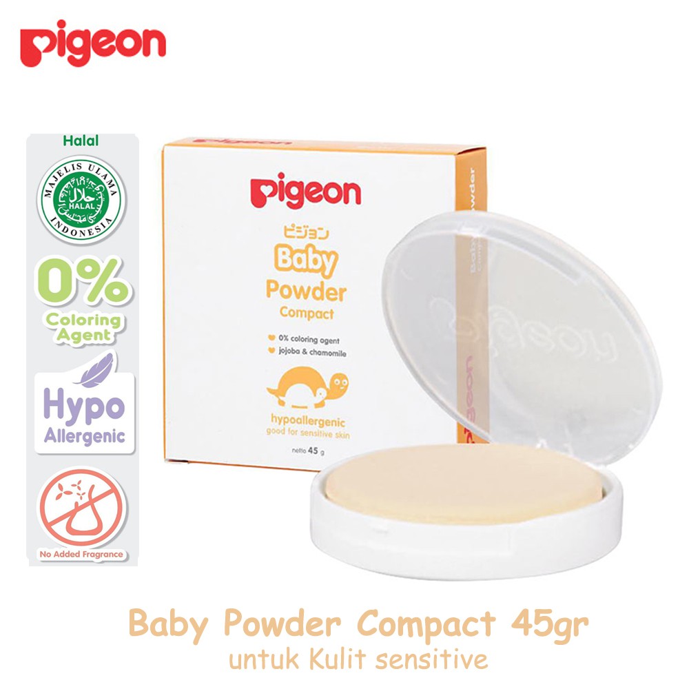 Pigeon Compact Baby Powder 45gr Bedak Bayi Untuk Kulit Sensitif