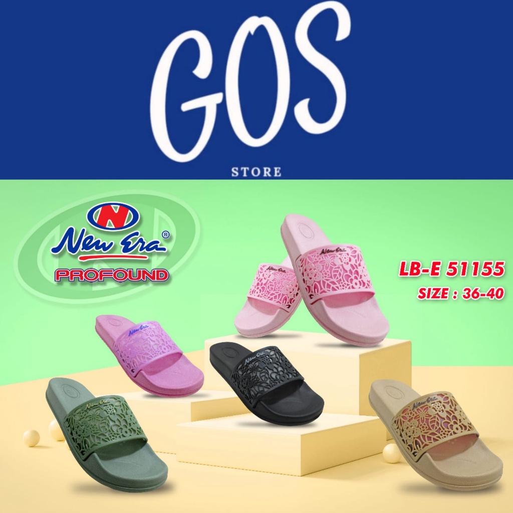 gos NEW ERA LB E 51155 Sandal Selop Flat Wanita Sandal Slop Jelly Sendal Cewek