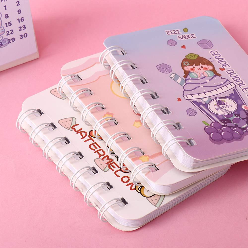 Mxbeauty Coil Notebook Portable Kawaii Alat Tulis Sekolah Alat Kantor Planner Student Diary Book A7 Notebook