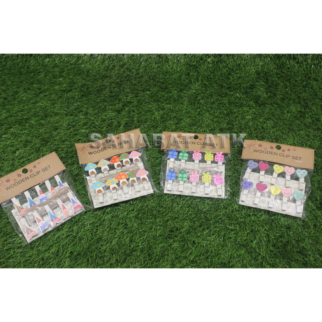 WOODEN CLIP SET / PENJEPIT FOTO KAYU / JEPITAN FOTO KAYU