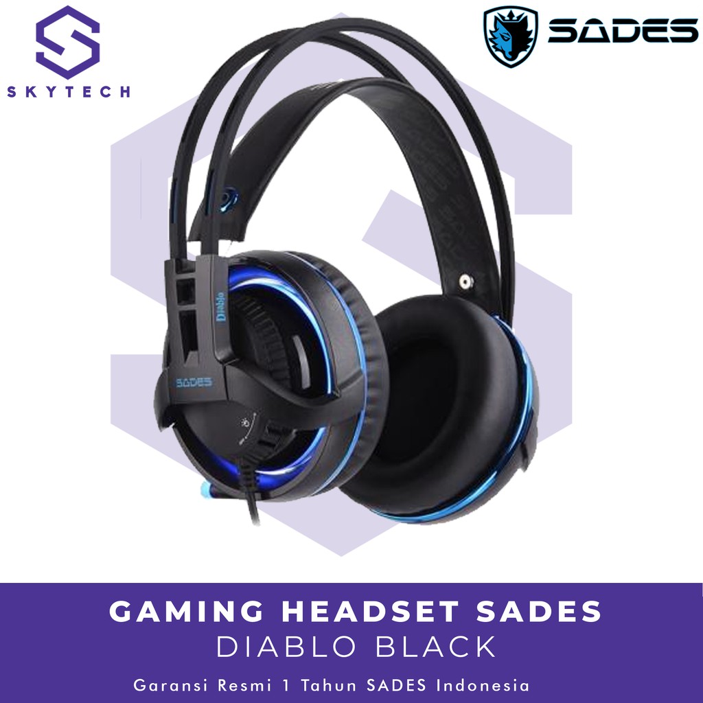 HEADSET GAMING SADES DIABLO WITH MIC ORIGINAL GARANSI RESMI