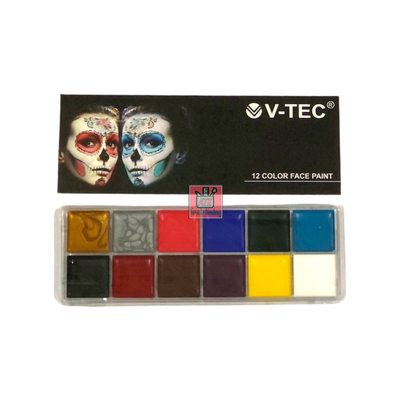 

Face Painting 12 Color V-Tec #1912V / Face Paint 12 Warna Vtec Cat Untuk Wajah – SHAGB
