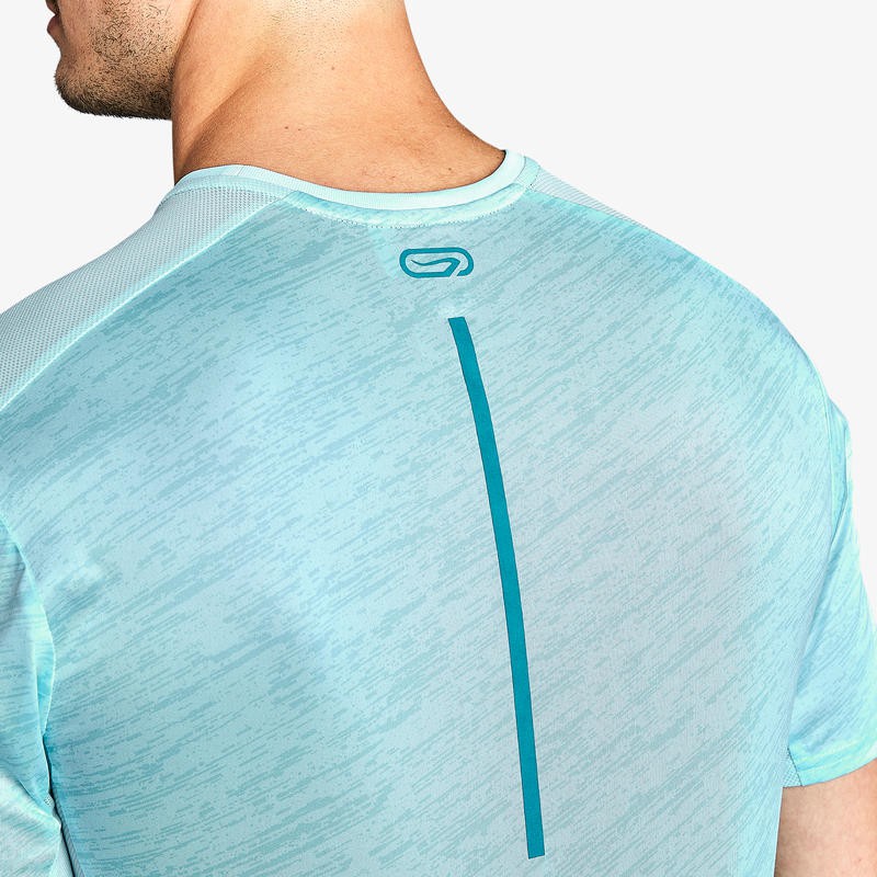 KALENJI Run Dry+ Kaos T-Shirt Olahraga Lari Pria Quickdry Original - Pastel Blue