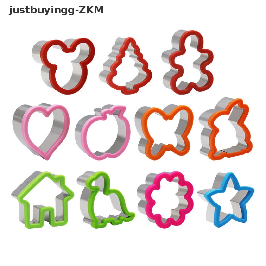 1 Pc / Set Alat Cetakan Pemotong Sandwich Bentuk Hewan Dinosaurus Butterfly Heart Bahan Stainless Steel Untuk Anak