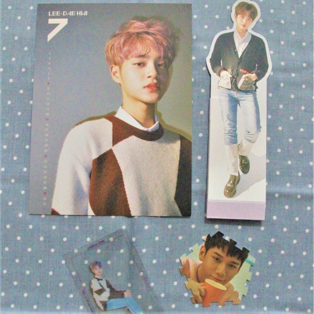 PHOTOCARD/PC WANNAONE OFFICIAL ALBUM,CALENDER CARD,STANDEE,TAZO ONG SEONGWU,LEE DAEHWI,KIM JAEHWAN