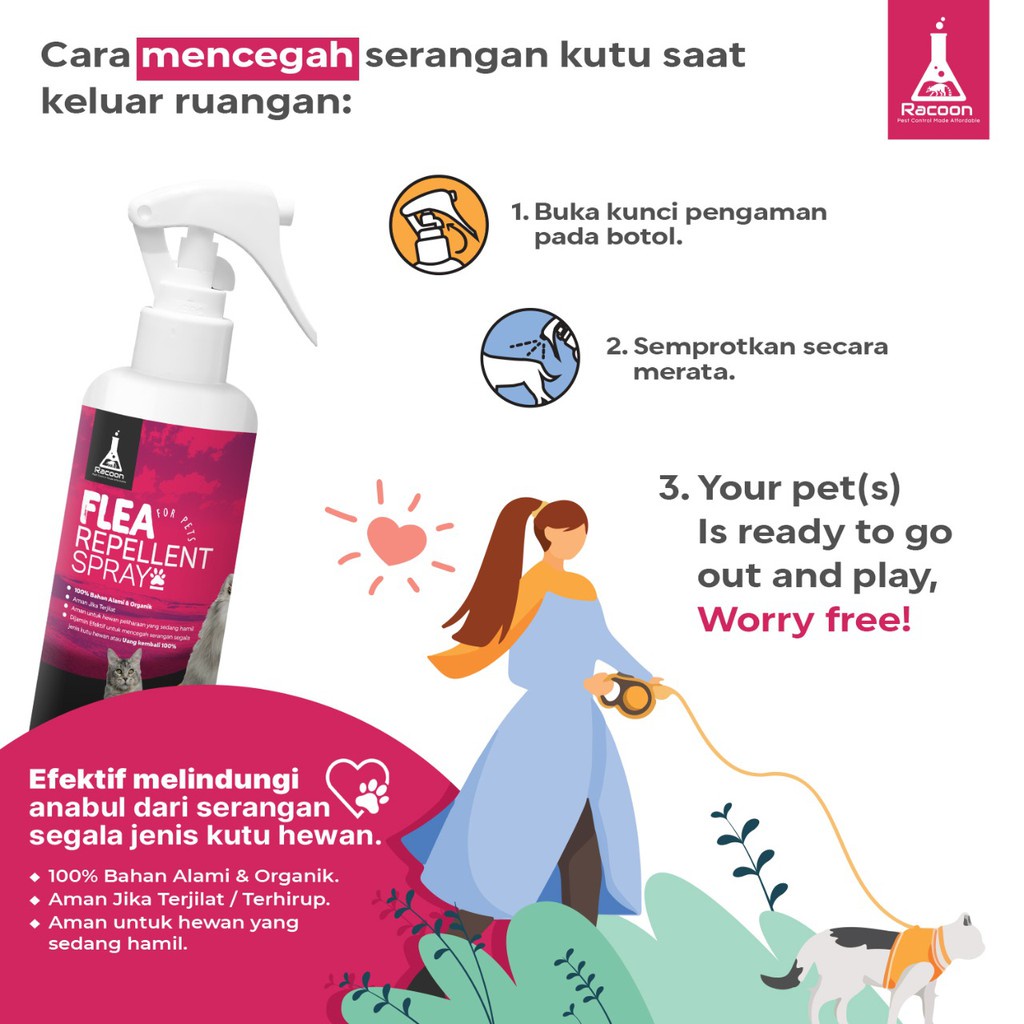 SPRAY ANTI KUTU HEWAN KUCING DAN ANJING PENCEGAH KUTU FLEA REPELLENT SPRAY