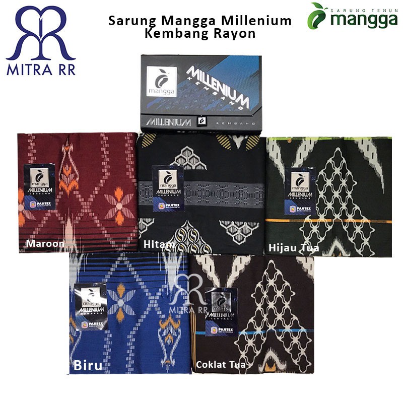 Sarung Mangga Millenium New Kembang Rayon Sarung Tenun Dewasa