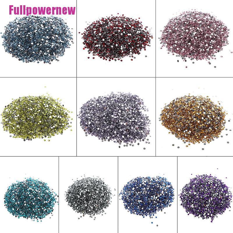 (Full) 10000pcs Berlian Imitasi Flatback Bahan Resin Ukuran 3MM Untuk Nail Art