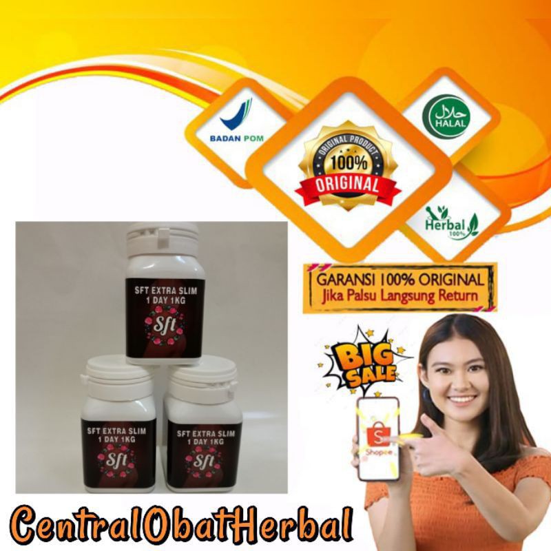 SFT EXTRA SLIM 1DAY 1KG ORIGINAL OBAT PELANGSING BADAN - SUPLEMEN DIET ARTIS TERBAIK HERBAL