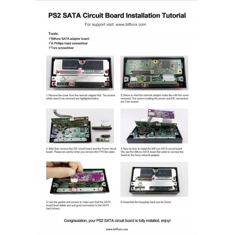 Papan Upgrade Adaptor Game btsg Ungu Untuk PS2 IDE Original Adapter Modul Suku Cadang Pengganti