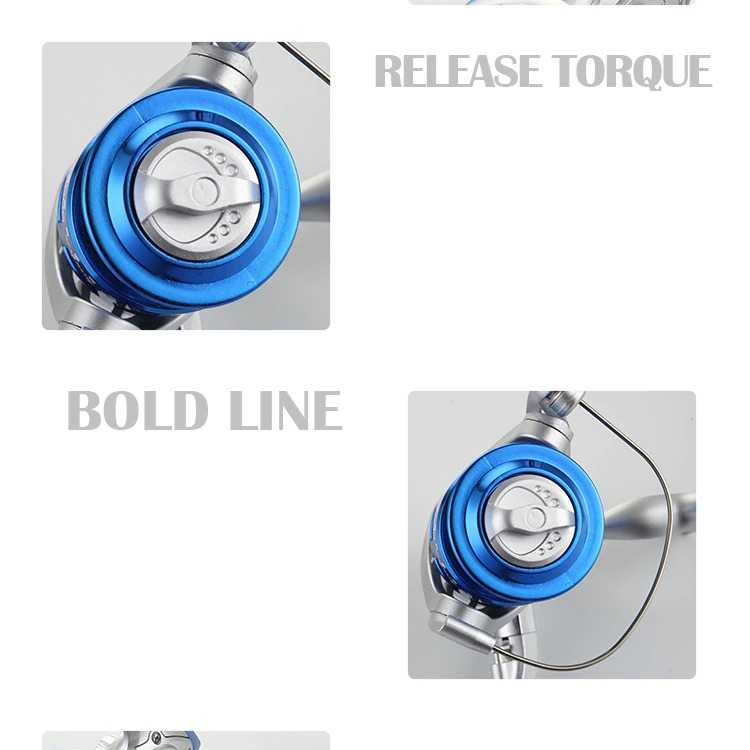 Reel Pancing Spinning Fishing Reel 12 Ball Bearing / Rell Reel Rel Ril Riil Rill Gulungan Penggulung Kerek Kerekan Katrol Senar Pancing Pancingan Ikan Mas Udang Galatama Casting Tegek Tegeg Power Handle Laut Mini Anti Karat Murah Kuat Metal Alumunium