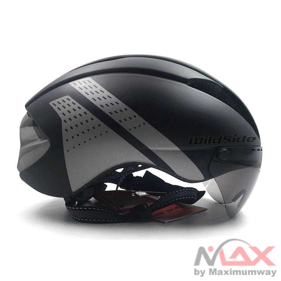 CAIRBULL Helm Sepeda Magnetic Visor Removable Lens - Size L (NO LOGO) Warna Hitam Abu-abu