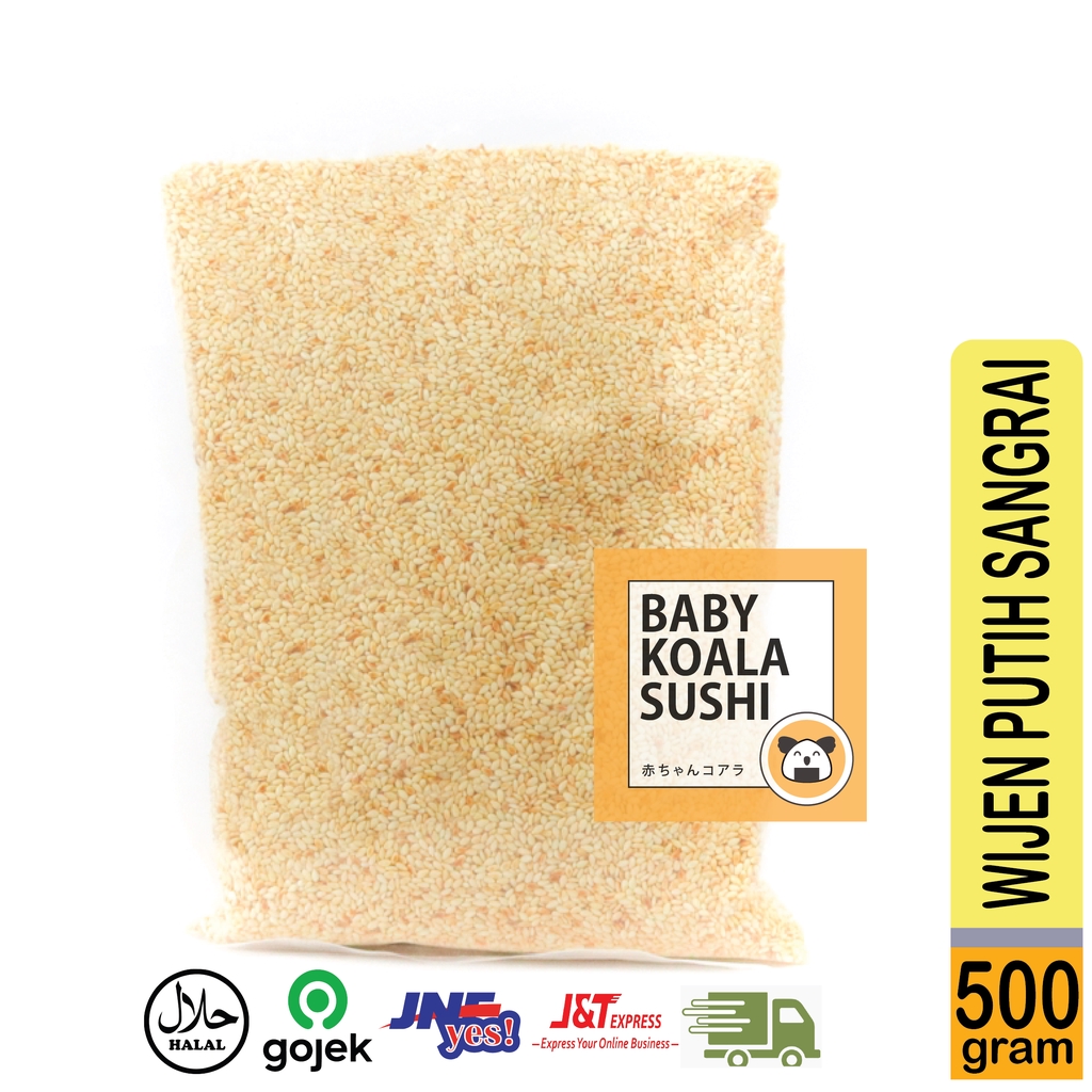 HIROKING Biji Wijen Putih Sangrai 500g Halal │ Roasted White Sesame Seed for Sushi Ramen