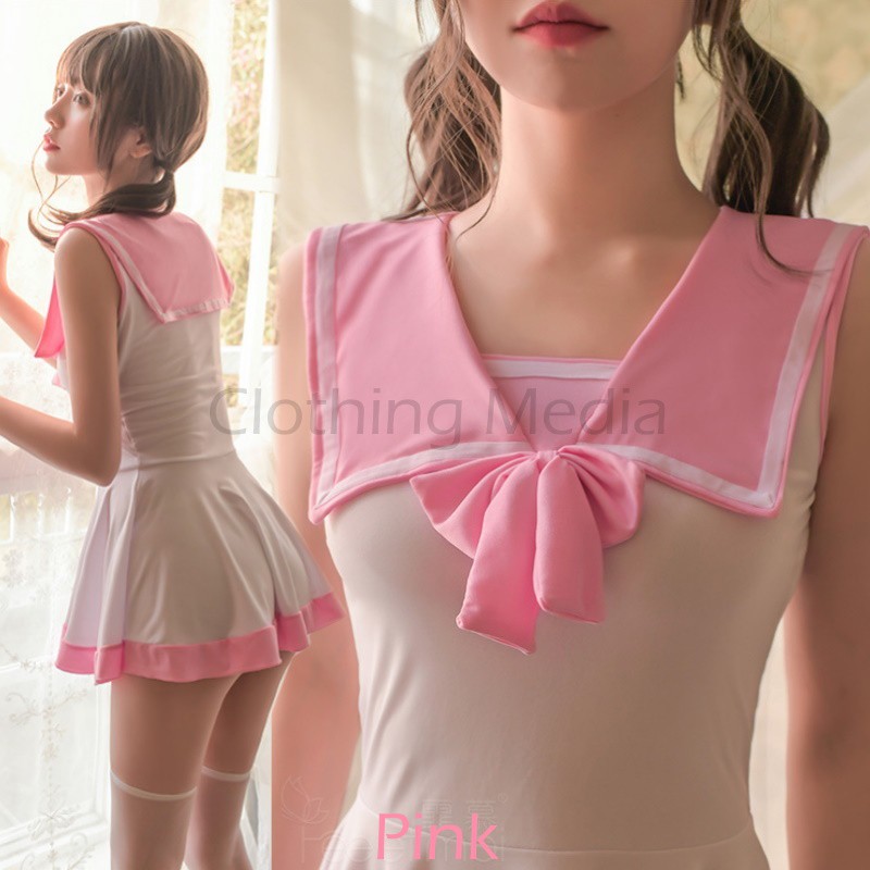 Lingerie Cosplay Baju Seragam Sekolah Jepang Seifuku Sailor Anime Nagi no Asukara