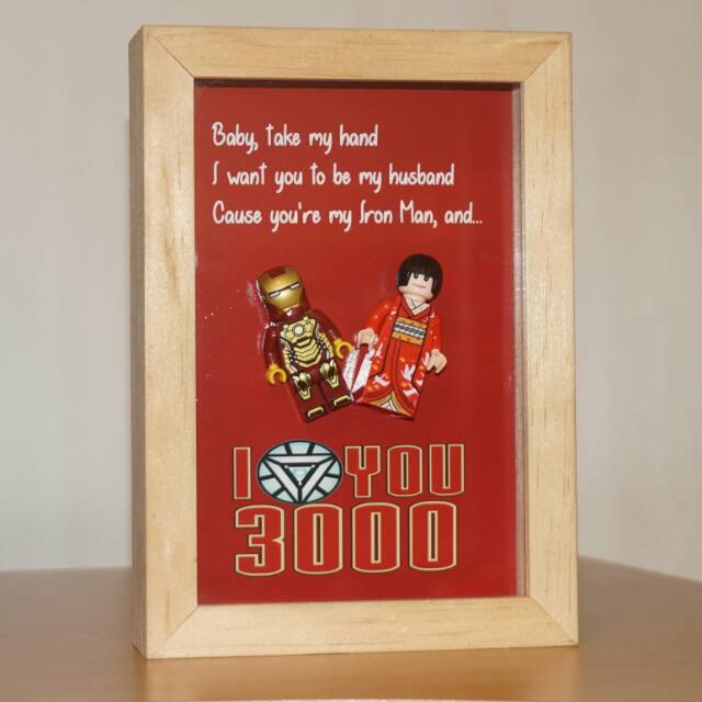 

Iron man I love you 3000 anniversary gift kado dekorasi kamar