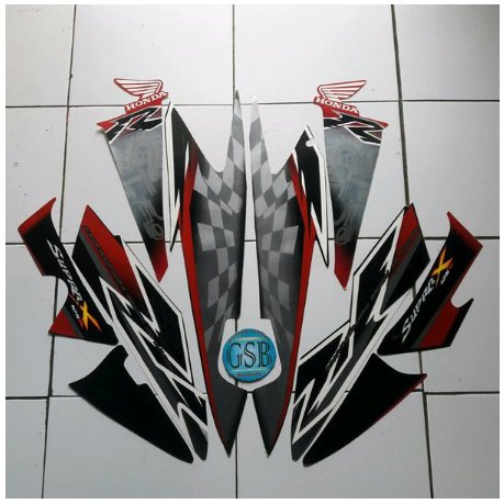stiker striping supra x 125 2008 merah