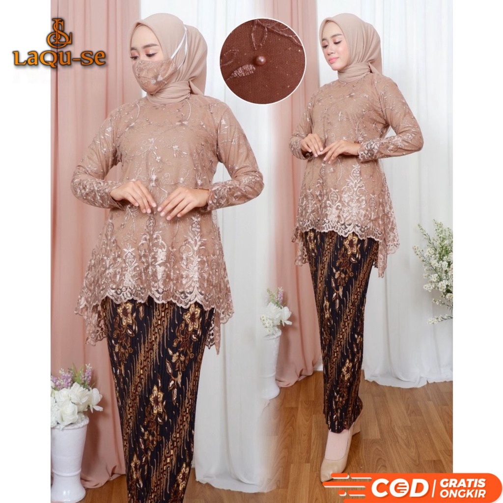 KHZ- Kebaya Wisuda Modern Stelan Kebaya Kondangan Set Kebaya Terbaru By Laquse Kebaya