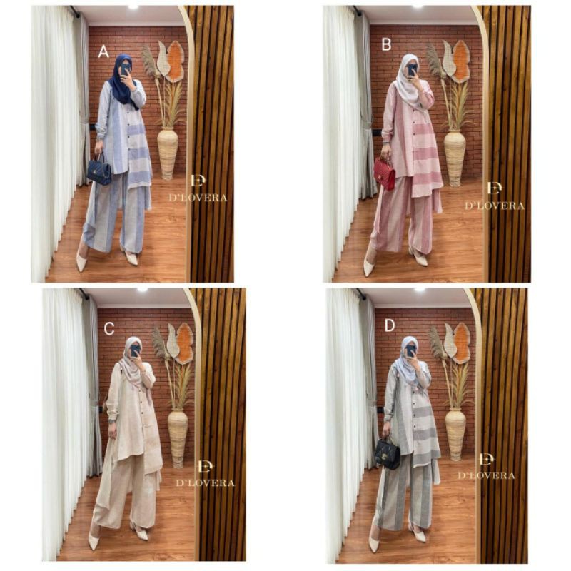 THALIA SET FREE MASKER BY DLOVERA TUNIK SET SETELAN TUNIK KULOT ORIGINAL