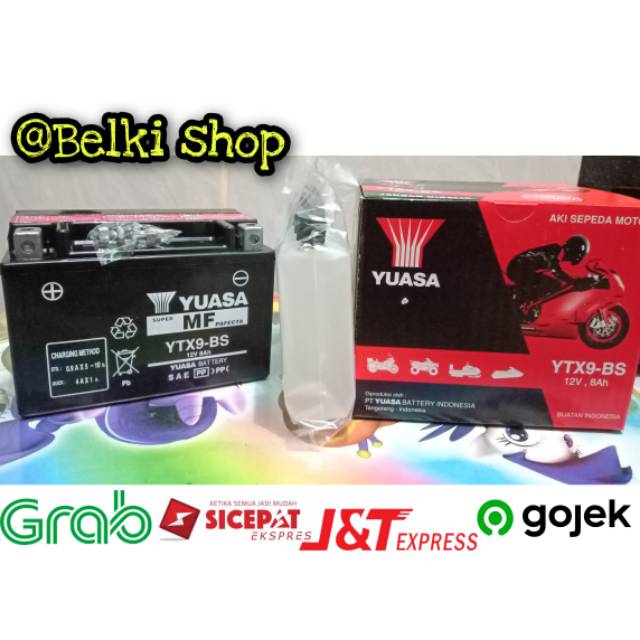 Aki Motor HONDA CBR 900/600, Honda CB400 SF YUASA YTX9-BS MF 8Ah
