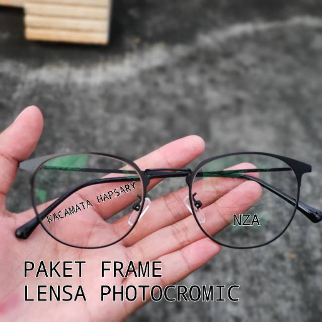 FRAME KACAMATA MINUS TRENDY | PAKET FRAME + PHOTOCROMIC | KACA MATA PRIA DAN WANITA | KACAMATA 1976